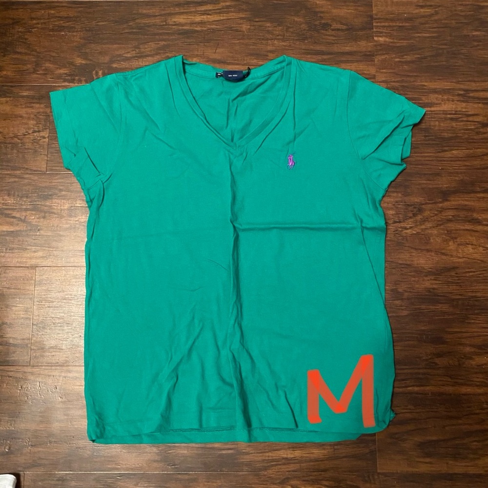 Kelly green Polo V neck T